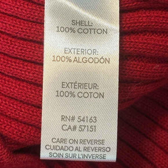 Calvin Klein Cherry Knit Ribbed Sweater size L NWT - Picture 11 of 13